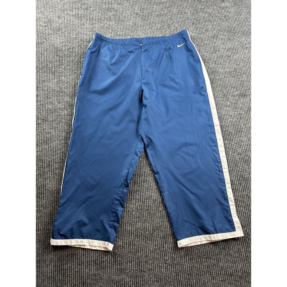 Vintage Y2K Boy's Nike Windbreaker Blue Striped Track Pants Size12-14
